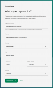 Account Setup