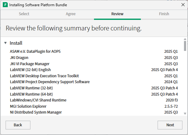 Installation Summary