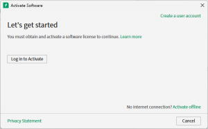 Log In To Activate Software