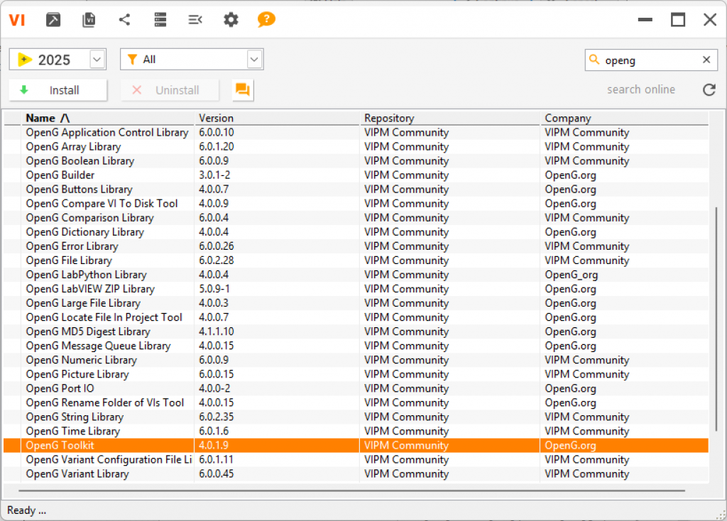 OpenG Toolkit