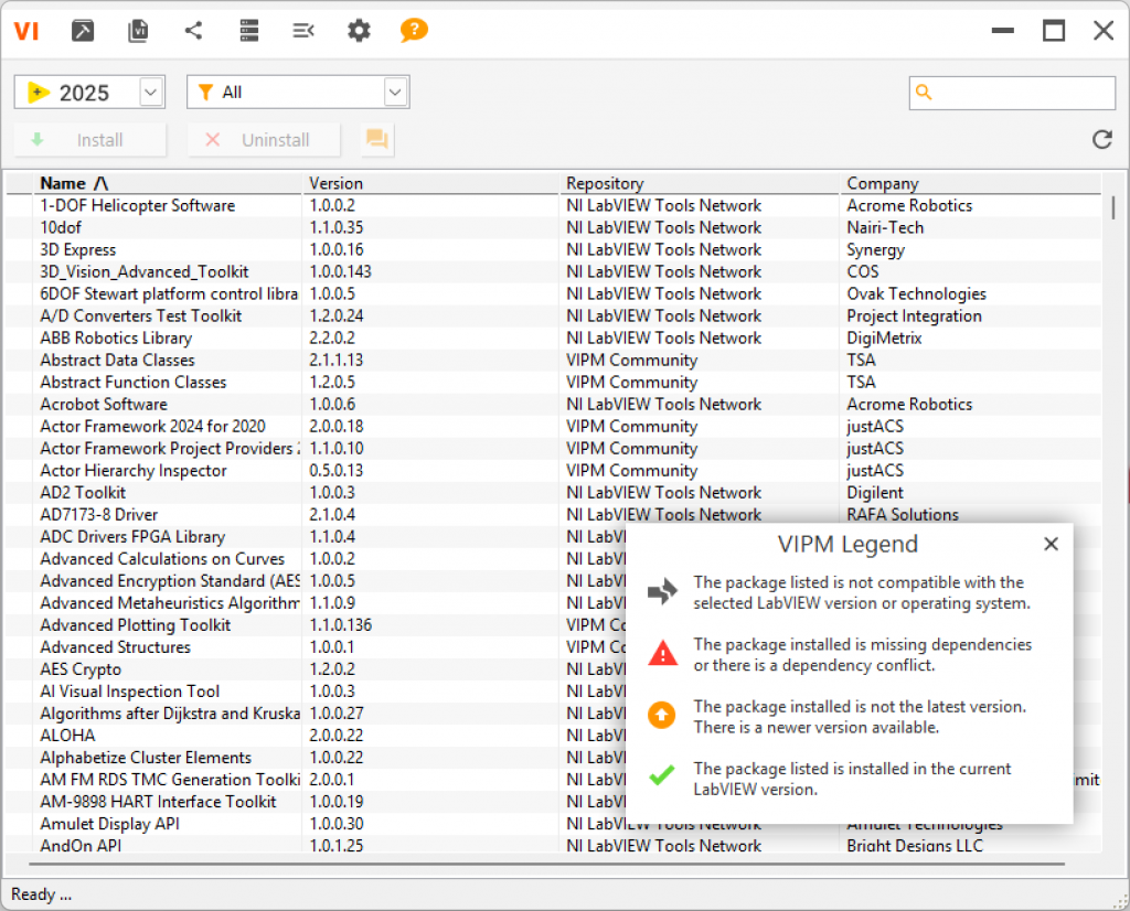 VI Package Manager